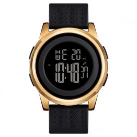 Чоловічий спортивний наручний годинник Skmei 1502 Золотистий