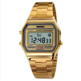 Наручний чоловічий годинник Skmei 1123 Золотистий
