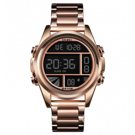 Наручний чоловічий годинник Skmei 1448 Indigo Рожеве золото