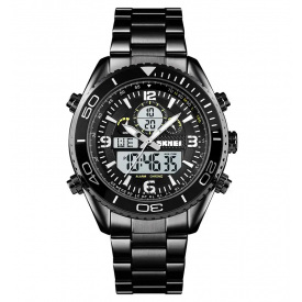 Чоловічий наручний годинник Skmei 1600 Чорний