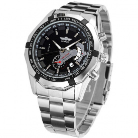 Наручний годинник чоловічий Winner Titanium Сріблястий (130)