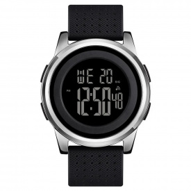 Чоловічий спортивний наручний годинник Skmei 1502 Сріблястий