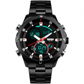 Годинники наручні чоловічі Skmei 1146 Чорний 1146BK (15894-hbr)
