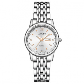 Наручний годинник жіночий Longbo One Сріблястий (3155)