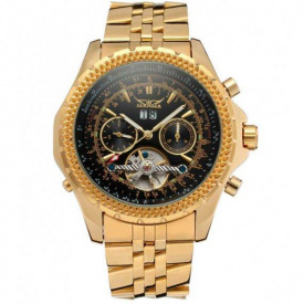 Годинник чоловічий наручний класичний Jaragar Exclusive Золотистий (2102527345)