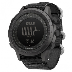 Наручний годинник чоловічий з компасом North Edge Desert 5BAR Чорний (3270)