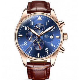 Наручний годинник чоловічий Carnival Grand Brown Золотий (1234)