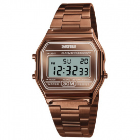 Часы наручные мужские Skmei 1123 Coffee Gold, 1123CG (12315-hbr)