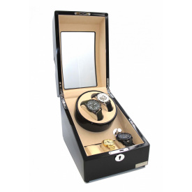 Шкатулка Salvadore для підзаводу 2 годинників 3024/BC1/F5 1х2 Чорний