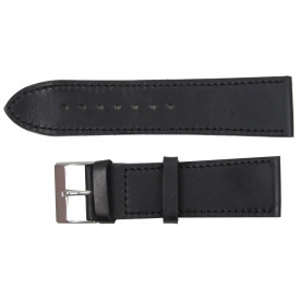 Ремінець для годинника зі шкіри Mykhail Ikhtyar 24 мм Чорний (S609-24S black)