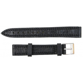 Ремінець для годинника зі шкіри Mykhail Ikhtyar 16 мм Чорний (S619-16S black)