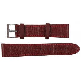 Ремінець для годинника зі шкіри Mykhail Ikhtyar 20 мм Бордовий (S718-20S bordo)