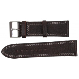 Ремінець для годинника Mykhail Ikhtyar шкіряний 24 мм Темно-коричневий (S529-24S dark brown)