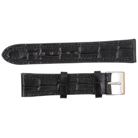 Ремінець для годинника зі шкіри Mykhail Ikhtyar 20 мм Чорний (S529-20S black)