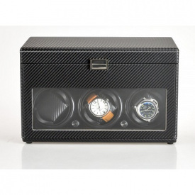 Шкатулка Salvadore для підзаводу 3 годинників 3/12BL 3x3 12+ Чорний