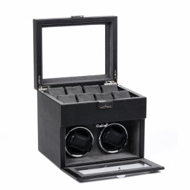 Скринька Salvadore для підзаводу годинників W148BG 25x20x21 см Чорний