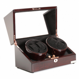 Скринька Salvadore для підзаводу 4 годинників 1052/GBF/F5 29х17,5х18,5 см Коричнево-чорний