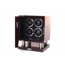 Шкатулка Salvadore для підзаводу 4 годинників 8004/EF/DF 260х230х230 мм Бордово-чорний