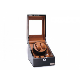 Шкатулка Salvadore для підзаводу 2 годинників 024/BBR/FC5 19x25x21,5 см Коричнево-чорний