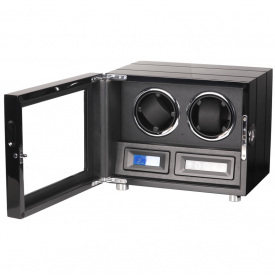 Скринька Salvadore для підзаводу 2 годинників 2802/CB/FP 29х22х22 см Чорний