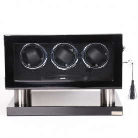 Шкатулка Salvadore для підзаводу 3 годинників 8003/BF/DF 235х330х230 мм Чорний