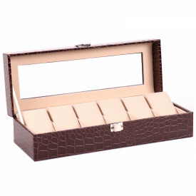 Шкатулка для зберігання годинників Craft 6PU.CROC.BR Коричневий