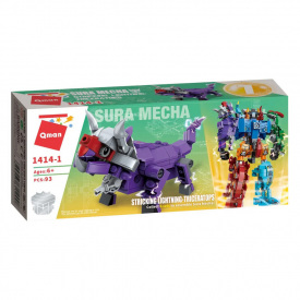 Детский конструктор Трансформер Qman 1414 робот+дино Triceratops