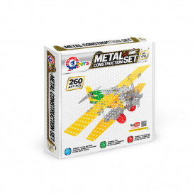 Конструктор металлический "Самолет-биплан" ТехноК 4791TXK 260 деталей