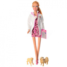 Лялька DEFA 8346A лікар чемодан інструменти собачка 2 шт