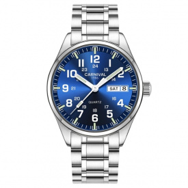 Наручний годинник чоловічий Carnival Millenium Хром (2071)