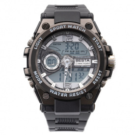 Наручний годинник чоловічий Lige Sport Чорний (2535)