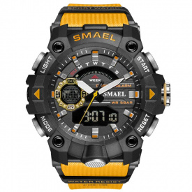 Часы наручные мужские Smael 8040 Orange (15158-hbr)