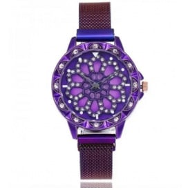 Годинник жіночий Classic Diamonds 40 мм Фіолетовий (2104618462)