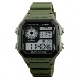 Часы наручные мужские Skmei 1299 Army Green 1299AG (12338-hbr)