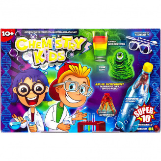 Безопасный образовательный набор для проведения опытов CHEMISTRY KIDS Danko Toys CHK-01-01-04U Вид 1