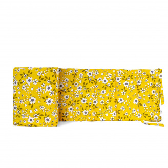 Бортики на ліжечко COSAS YELLOW FLOWERS Ранфорс 30х180 см Жовтий
