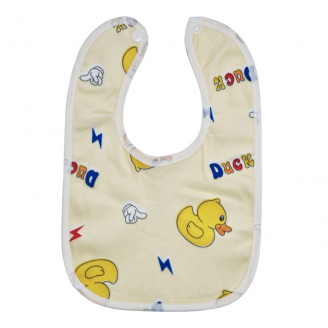 Дитячий тканинний слинявчик Mega Zayka MGZ-0600(Yellow) на кнопці