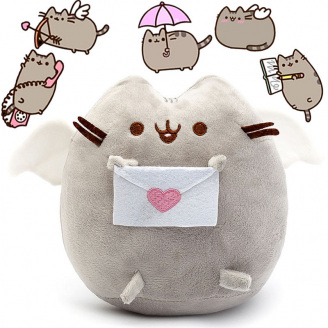 Комплект 2Life М'яка іграшка Pusheen cat 12х15 см та Набір 5 шт багаторазових наклейок v-12317