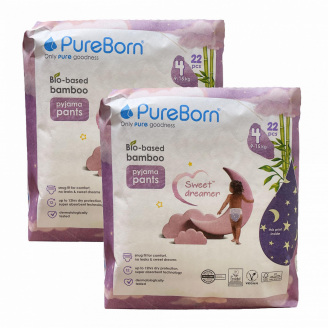 Нічні підгузки - трусики Pure Born 4 (9-15 кг) 44 шт