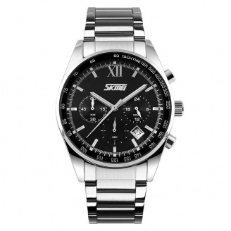 Годинник наручний Skmei 9096 Black 9096BK (17121-hbr)