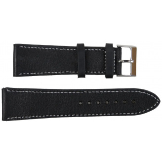 Ремінець для годинника Mykhail Ikhtyar шкіряний 26 мм Чорний (S699-26S black)