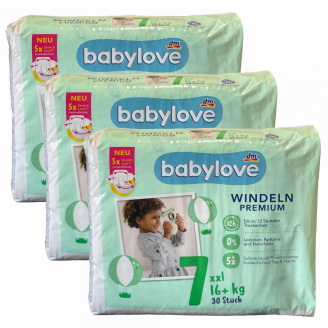 Підгузки Babylove Premium 7 XXL (16+ кг) 90 шт