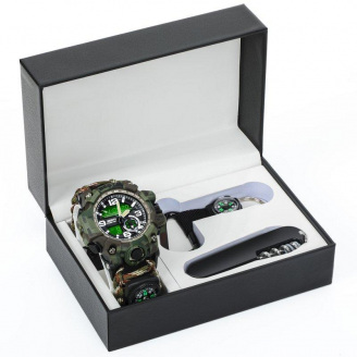 Годинник чоловічий наручний з компасом BESTA Box Military Set Камуфляж (2446985294)