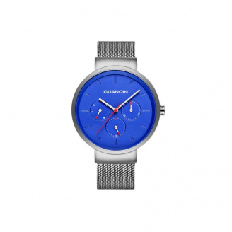Годинник Guanqin GS19103 CS Silver-Blue-Silver (GS19103SBlS)