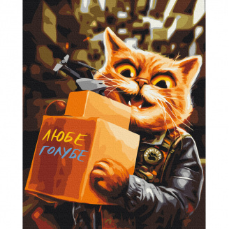 Картина за номерами Котик волонтер Маріанна Пащук Brushme BS53948 40x50 см