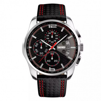 Годинник наручний Skmei 9106 Black 9106RD (17118-hbr)
