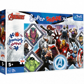 Пазли Trefl Junior Месники 104 XL елементи серії Super shape 60х40 см Різнокольоровий 50018
