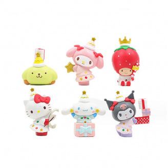 Набір фігурок The Coop Куромі Kuromi Моя Мелодія Onegai My Melody 6шт 3.5-5см (23028)