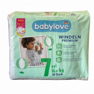 Підгузки Babylove Premium 7 XXL (16+ кг) 30 шт