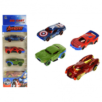 Набор металлических машинок Супергерой A-Toys 1210-11S 4 машинки